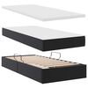 vidaXL Letto con contenitore e LED Nero 180 x 200 cm Pelle Sintetica