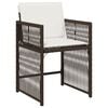 vidaXL Set da Pranzo da Giardino 13pz con Cuscini Marrone Polyrattan