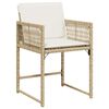 vidaXL Set da Pranzo da Giardino 11 pz con Cuscini Beige in Polyrattan