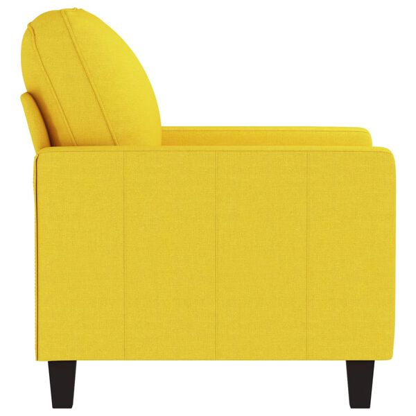 vidaXL Poltrona Giallo Chiaro 60 cm in Tessuto
