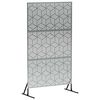 vidaXL Schermo per Privacy 100 x 50 x 180 cm Acciaio zincato Argento