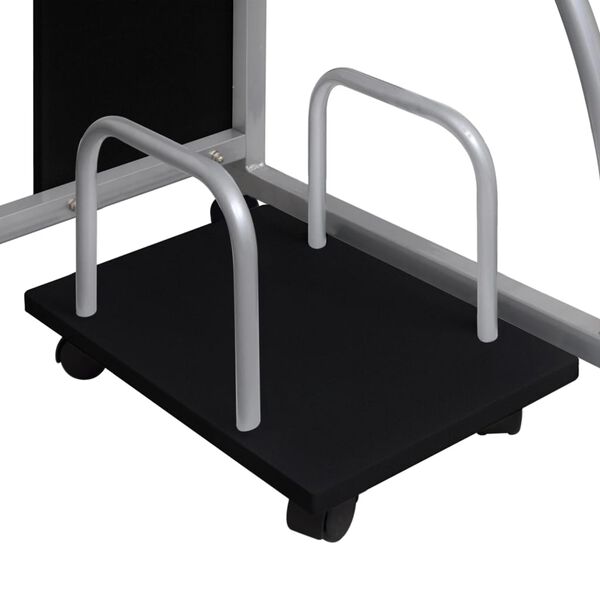 vidaXL Scrivania da Computer Nera 110x52x88,5 cm in Legno Multistrato