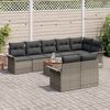 vidaXL Set Divano da Giardino con cuscino 9 pcs Grigio polyrattan