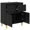 vidaXL Credenza Rovere Nero 60 x 35 x 70 cm Legno multistrato