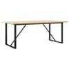 vidaXL Tavolo Pranzo Telaio a O 200x100x75,5 cm Legno Pino e Acciaio
