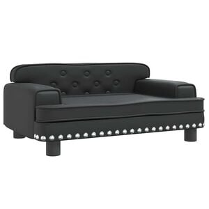vidaXL Lettino per Cani Nero 70x45x30 cm in Similpelle