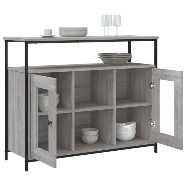 vidaXL Credenza Grigio Sonoma 100x35x80 cm in Legno Multistrato