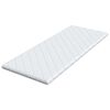 vidaXL Topper al cocco Bianco 70 x 200 x 5 cm Tessuto Jacquard