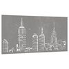 vidaXL Decorazione Muro da Giardino 105x55cm Skyline in Acciaio Corten
