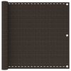 vidaXL Paravento da Balcone Marrone 90x600 cm in HDPE