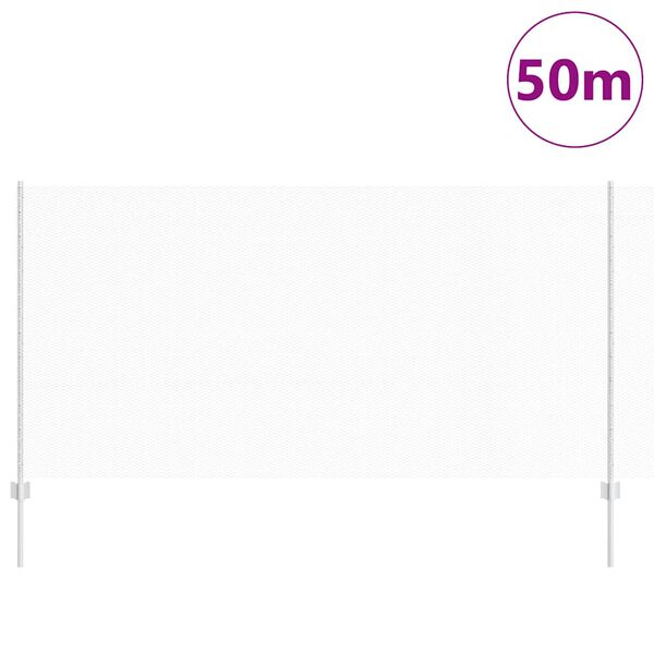 vidaXL Recinzione con Posto Argento 1,2 x 50 m Acciaio