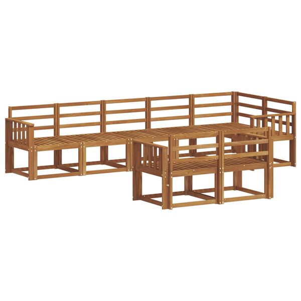 vidaXL Set di divani da esterno 8 pcs Naturale