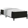 vidaXL Letto a molle con materasso Nero 100 x 210 cm Tessuto