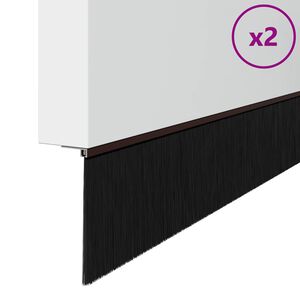 vidaXL Spazzole per porte a vite 2 pcs Marrone 100 cm
