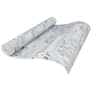 vidaXL Carta da Parati 3D Pietra Grigio Chiaro 10 x 0,53 m