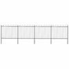 vidaXL Recinzione da Giardino Parte Superiore ad Anello 671x150cm Nero
