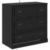 vidaXL Sideboards con cassetto 3 pcs Rovere Nero 210 x 35,5 x 67,5 cm