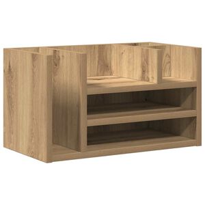 vidaXL Organizzatore da scrivania Rovere Artigianale 44,5 x 24 x 25 cm