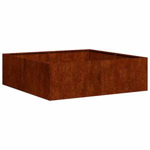 vidaXL Fioriera Arrugginita 100x100x30 cm in Acciaio Corten