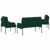 vidaXL Set divani 3 pcs Verde Scuro 115 x 56 x 80 cm Legno compensato