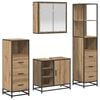 vidaXL Set di mobili per il bagno 4 pz Rovere artigianale