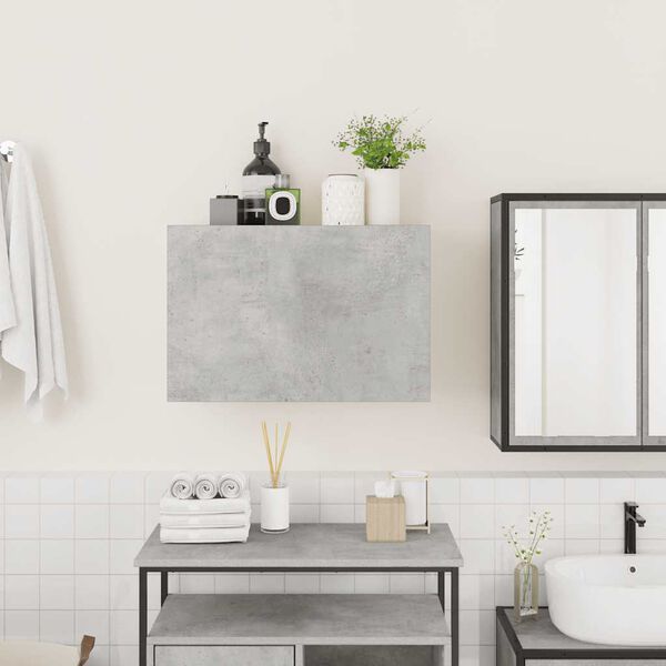 vidaXL Armadietto da Bagno Grigio Cemento 60x25x40 cm in Truciolato