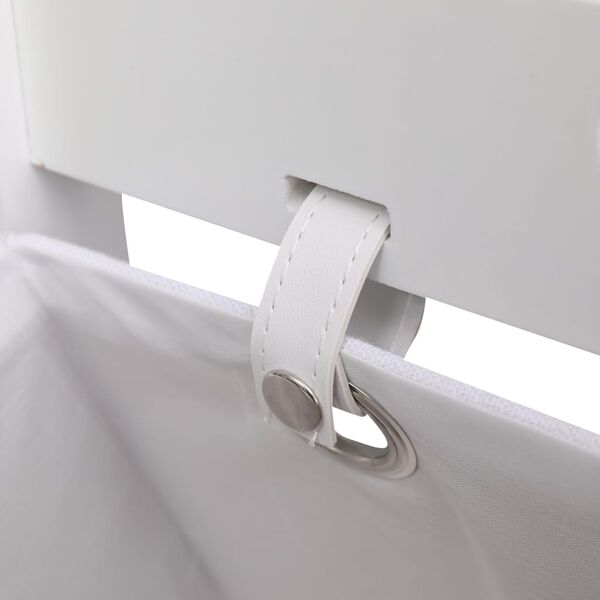 vidaXL Contenitore a 4 Livelli Bianco 35x35x125 cm in Legno