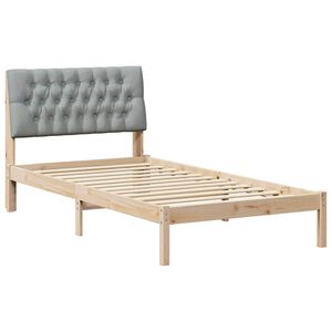 vidaXL Letto con Testiera Rivestita con testiera Marrone 100 x 200 cm