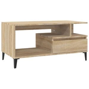 vidaXL Tavolino da Salotto Rovere Sonoma 90x49x45 cm Legno Multistrato
