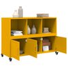 vidaXL Credenza Giallo Senape 100,5x39x72 cm in Acciaio