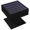 vidaXL Tavolino Salotto con LED Nero 50x50x45 cm Legno Multistrato