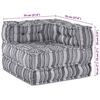 vidaXL Divano angolare modulare Stampa Grigia 70 x 70 x 56 cm Tessuto