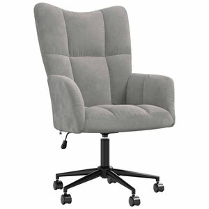 vidaXL Sedia Relax Grigio Chiaro in Velluto