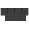 vidaXL Set di Recinzione 7 pz 1218 x 186 cm WPC e Alluminio Nero