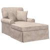 vidaXL Chaise Longe con Gonna con cuscino Beige 157 x 91 x 91 cm ARES