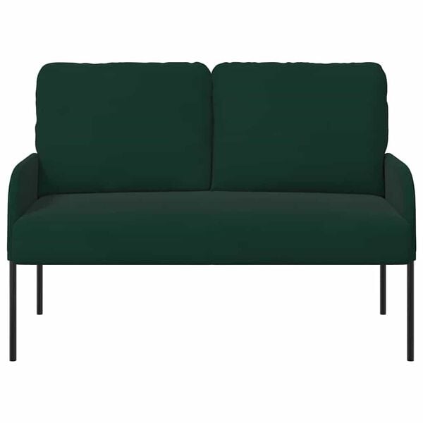 vidaXL Divani con cuscino 110cm Verde Scuro Legno compensato