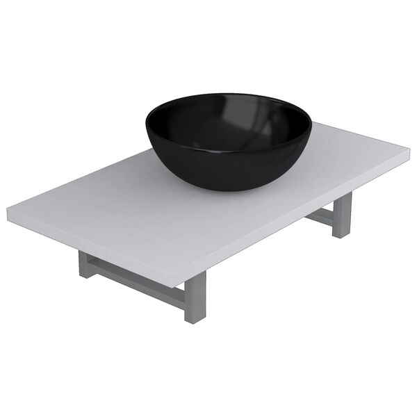 vidaXL Set Mobili da Bagno 2 pz Ceramica Bianco