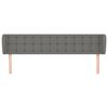 vidaXL Testiera ad Orecchio Grigio Scuro 183x16x78/88 cm in Tessuto