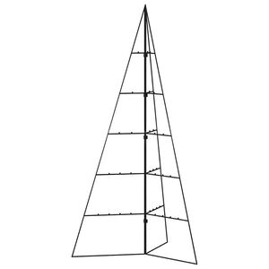 vidaXL Albero di Natale Decorativo in Metallo Nero 100 cm