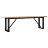 vidaXL Tavolino Salotto Telaio a O 160x40x45,5 cm Legno Pino e Acciaio