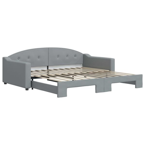 vidaXL Divano Letto con Letto Estraibile Grigio Chiaro 100x200 Tessuto