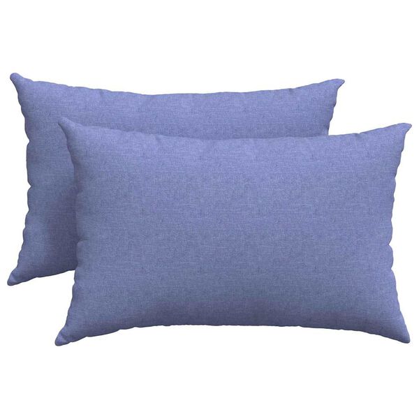 vidaXL Cuscini da Divano 2 pcs Blu 60 x 40 cm Tessuto