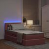 vidaXL Letto con contenitore e LED con led Rosa 90 x 190 cm Velluto