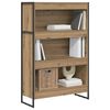 vidaXL Armadio per Libri Rovere Artigianale 80 x 30 x 155 cm