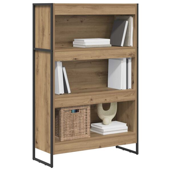 vidaXL Armadio per Libri Rovere Artigianale 80 x 30 x 155 cm