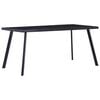 vidaXL Tavolo da Pranzo Nero 180x90x75 cm in Vetro Temperato