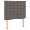vidaXL Testiera Grigio 80x5x118/128 cm in Similpelle