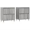 vidaXL Credenze 2 pz Grigio Sonoma in Legno Multistrato