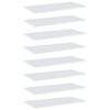 vidaXL Ripiani per Libreria 8pz Bianco Lucido 80x40x1,5cm Multistrato