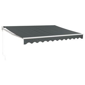 vidaXL Tendone manuale 3 x 2,5 m Antracite 100% Poliestere